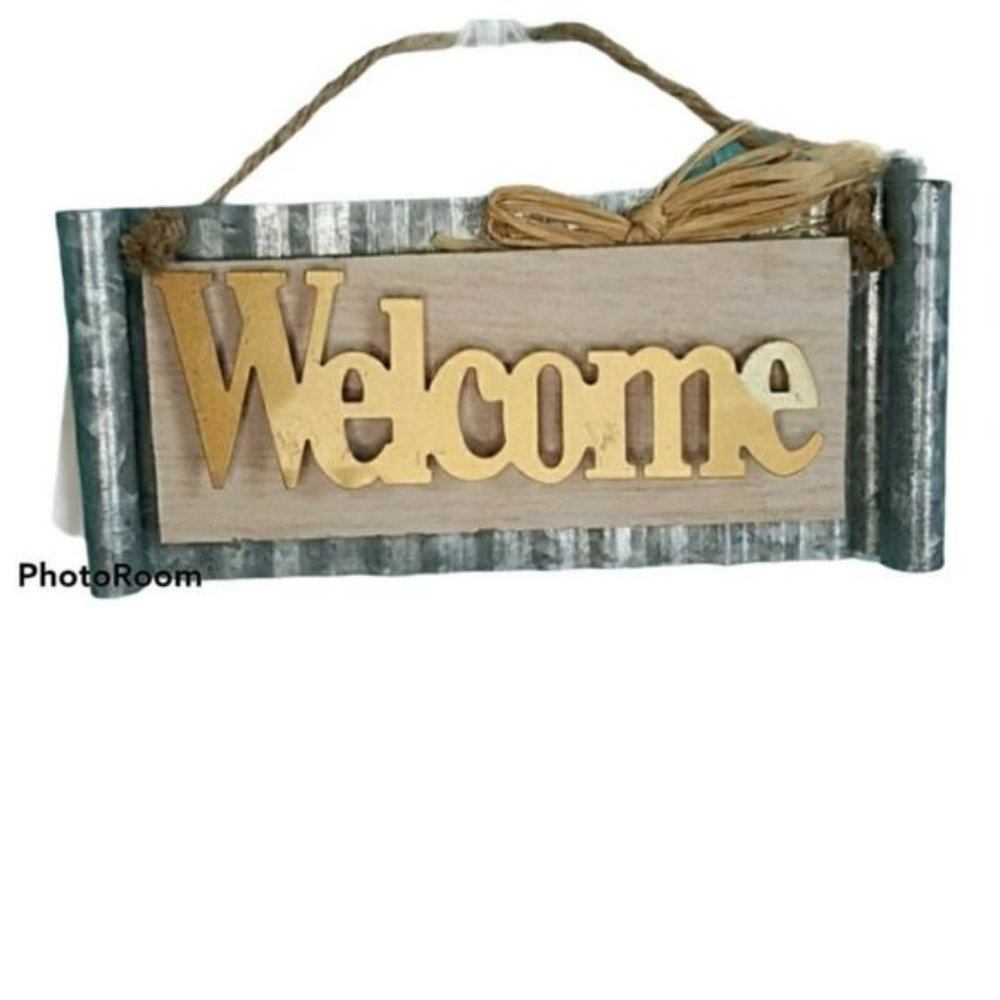 Welcome Home Decor Fall Autumn Wall Hanging Metal